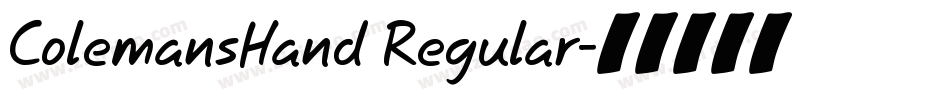 ColemansHand Regular字体转换